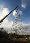 132KV موقع OHTL المجلفن زاوية برج الطاقة الكهربائية الصلب