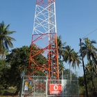 3leg 4leg الاتصالات السلكية واللاسلكية برج الصلب الزاوي المجلفن Sst 49m