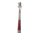 برج فولاذي مونوبولي للاتصالات بالغمس الساخن المجلفن