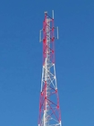 برج الاتصالات أنبوبي الصلب مع تراجع الساخنة المجلفن والأقواس