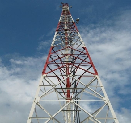 3 الاتصالات السلكية واللاسلكية ذات الأرجل Q235B Q345B Q420 برج أنبوبي الصلب