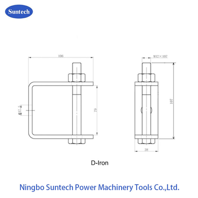 M12 Overhead Line Anchor Bolt Hot Dip المجلفن نوع D القوس للعازل