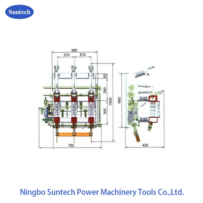 IEC 60420 10KV مفتاح كسر تحميل الفراغ عالي الجهد