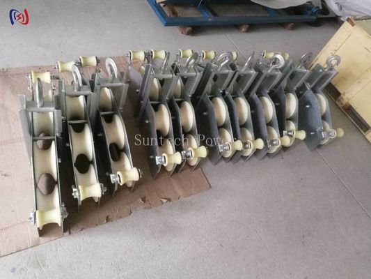 نظام بكرة شديدة التحمل مجمعة من أربع حزم لبناء خطوط نقل الطاقة