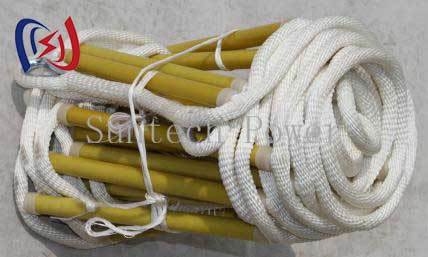 سلم حبل معزول للعمل الكهربائي الحي 100kV الديليكتريك