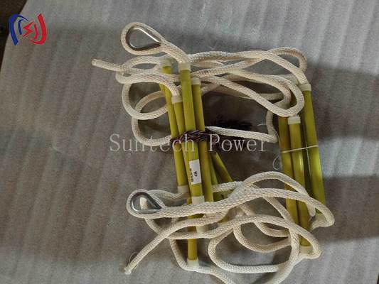 سلم حبل عازل خفيف الوزن مع حبل نايلون لصيانة المحطات الفرعية الكهربائية