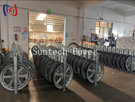 بكرة شد من السلسلة 822 شديدة التحمل مع بكرة نايلون MC لتركيب موصلات خطوط النقل ذات السعة العالية