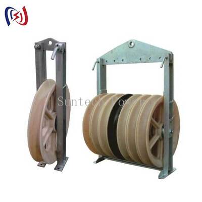 كتلة تمديد عالية السعة من سلسلة 916 مع بكرة نايلون MC لتركيب موصلات خطوط النقل 50-150KN