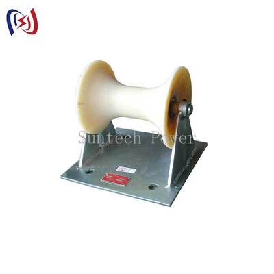 بكرة أرضية للكابلات احترافية بتصنيف حمولة 5KN مع حامل من الألومنيوم المصبوب لتركيب الكابلات تحت الأرض مقاس 150-160 مم