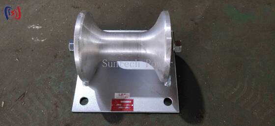 بكرة أرضية للكابلات احترافية بتصنيف حمولة 5KN مع حامل من الألومنيوم المصبوب لتركيب الكابلات تحت الأرض مقاس 150-160 مم