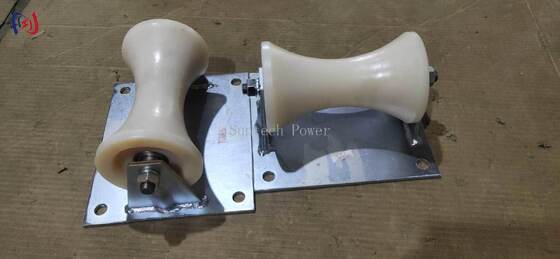 بكرة أرضية للكابلات احترافية بتصنيف حمولة 5KN مع حامل من الألومنيوم المصبوب لتركيب الكابلات تحت الأرض مقاس 150-160 مم