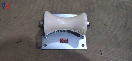 بكرة أرضية للكابلات احترافية بتصنيف حمولة 5KN مع حامل من الألومنيوم المصبوب لتركيب الكابلات تحت الأرض مقاس 150-160 مم