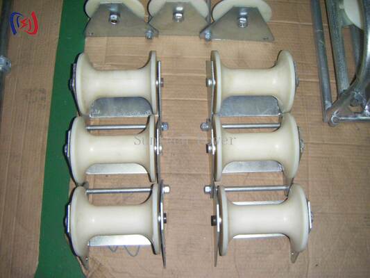 كابل محترف 10-20KN محمولة مقياسية رولر Pithead للكابلات 80-160mm مع تصميم مقاوم للتآكل