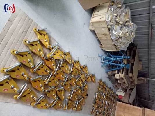 سبيكة الألومنيوم تأتي مع المقبض مع 7-80KN الحمل المسموح به و 14-48mm ماكس مفتوحة لخط النقل