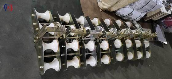 OPGW بلوك السلاسل مع 10KN الحمل المسموح به R570 نصف قطر الانحناء لتركيب كابلات الألياف البصرية أربعة حزم مجتمعة