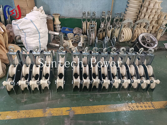 OPGW بلوك السلاسل مع 10KN الحمل المسموح به R570 نصف قطر الانحناء لتركيب كابلات الألياف البصرية أربعة حزم مجتمعة