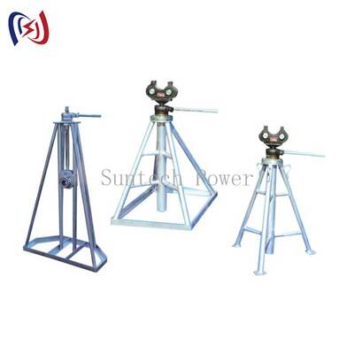 موقف لفائف بسيطة ثقيلة مع 10-50KN الحمل الاسمي و 450-1300mm ضبط الارتفاع لفواصل الكابلات