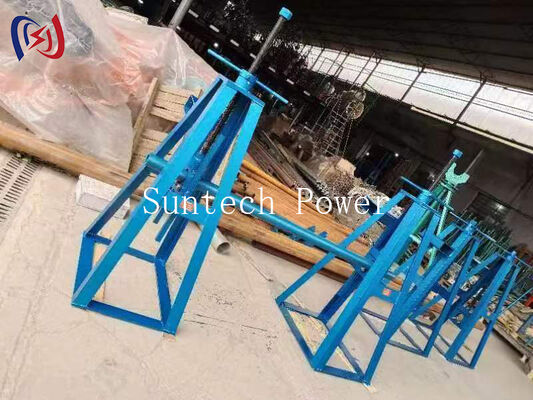 موقف لفائف بسيطة ثقيلة مع 10-50KN الحمل الاسمي و 450-1300mm ضبط الارتفاع لفواصل الكابلات