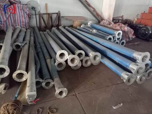 قطب جين أنبوبي على شكل A 120x7mm 6-13m أدوات الانتصاب البرجية المغطاة بالتآكل