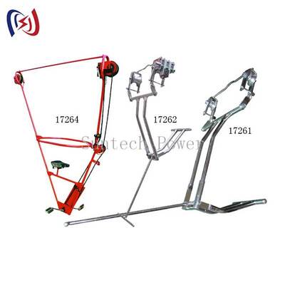 1KN Load Single Conductor Inspection Trolley with Aircraft-grade Aluminum Alloy Frame for Overhead Line Maintenance
