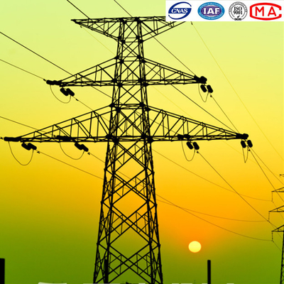 المضلع المخروطي 220kv نهر عبور شعرية برج الصلب