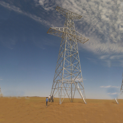 متعدد الأضلاع مخروطي 10kv إلى 750kv برج زاوية خط النقل