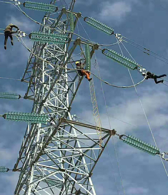 4 أرجل 330kv برج نقل شعرية الملاك الصلب المجلفن