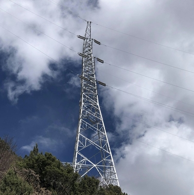 110 132kV برج نقل شبكي من الصلب الزاوي 4 أرجل