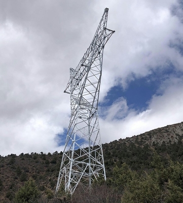 110 132kV برج نقل شبكي من الصلب الزاوي 4 أرجل