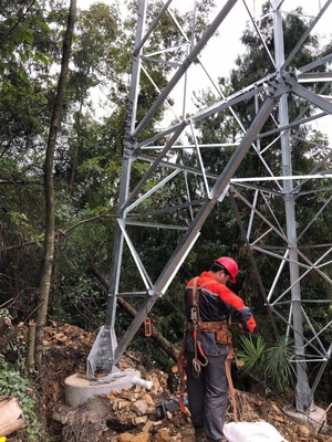 110KV HDG زاوية الصلب برج نقل الصرح
