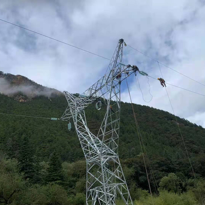 برج زاوية الصلب المجلفن بالغمس الساخن لخط نقل 110KV
