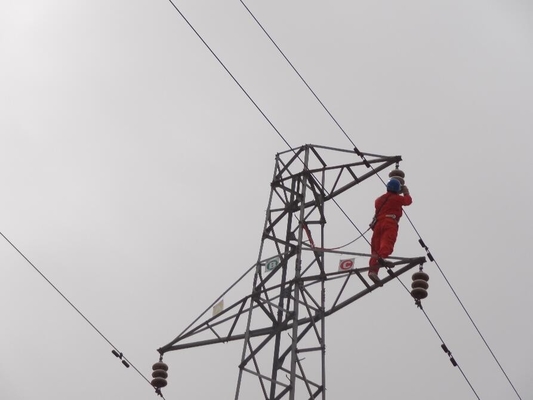 HDG زاوية الصلب 132KV برج خط النقل الكهربائي