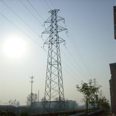 برج الدائرة المزدوجة المجلفن Q345 الصلب لخط نقل 33KV