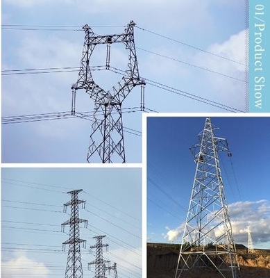 ASTM123 230KV 400KV أبراج فولاذية شعرية لخط النقل العلوي