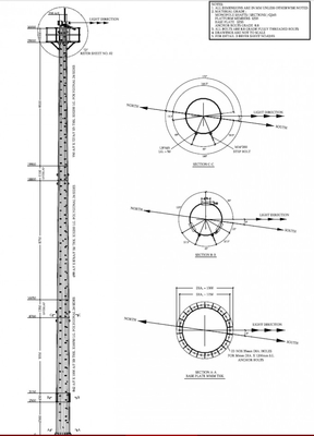 Q235B Q345B Polygon Telecom Telescoping Antenna Mast