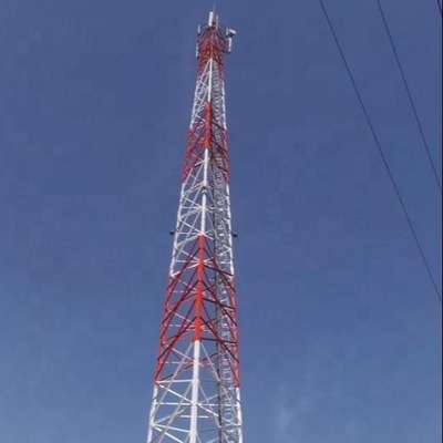 3 أرجل زاوية 330KV برج الاتصالات السلكية واللاسلكية مع تراجع الساخنة بين قوسين المجلفن