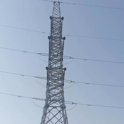 Q355B برج خط نقل الصلب الطاقة الكهربائية المجلفنة
